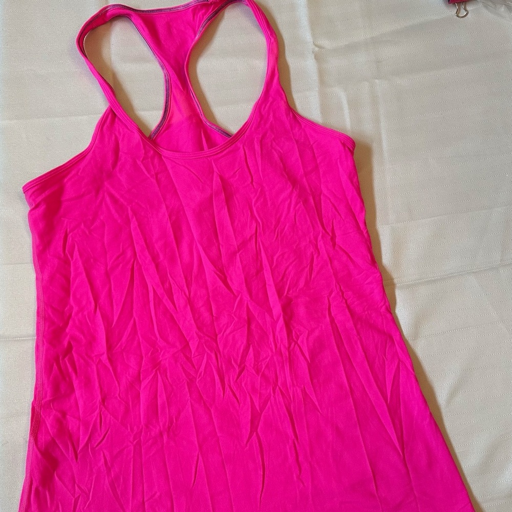 Lulu lemon hot pink tank top size 12